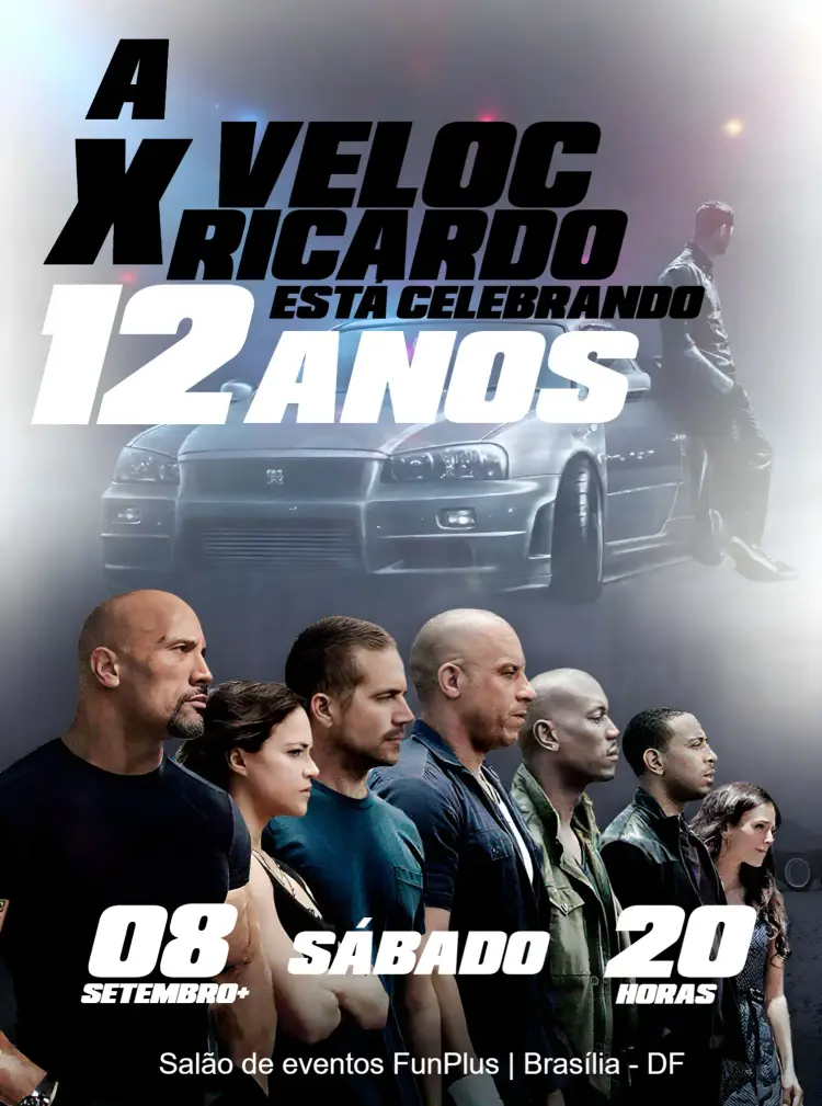 Convite Velozes E Furiosos Diesel