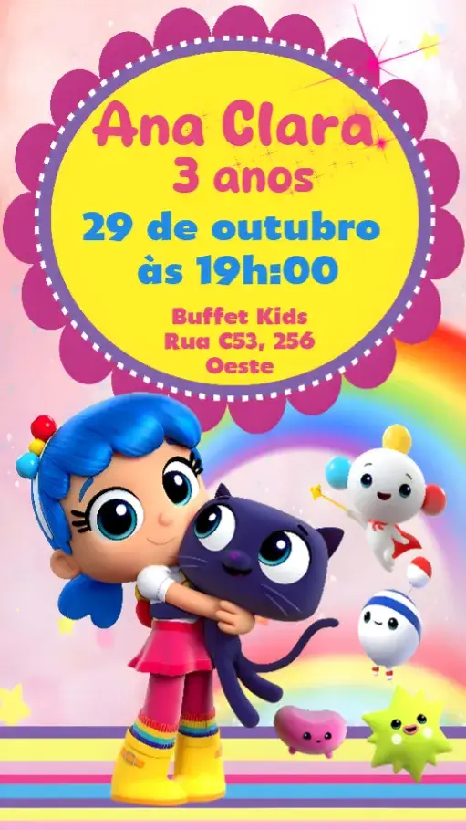 Convite Vera e o Reino do Arco-Íris