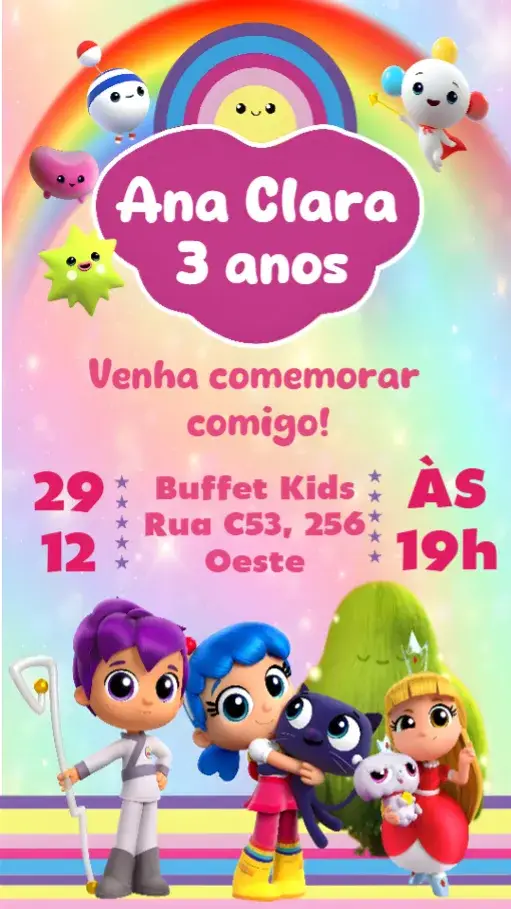 Convite Vera e o Reino do Arco-Íris
