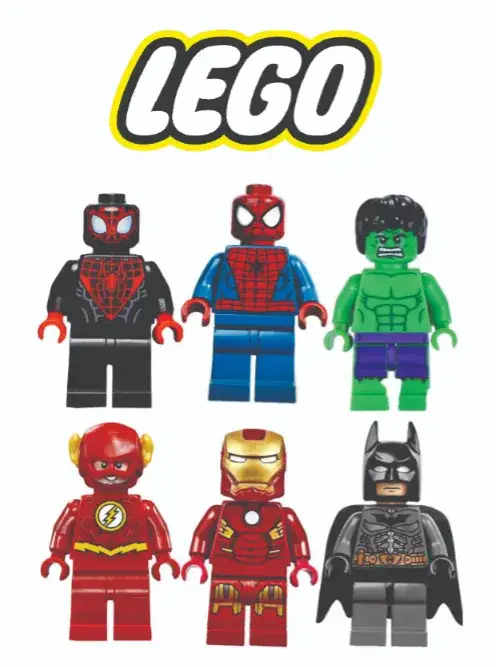 Invitation Lego Avengers – Cake topper theme colorful, fun, youthful, modern, themed, Lego