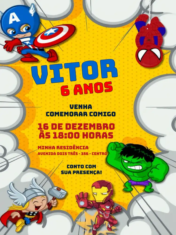 Vingadores Toy Heróis