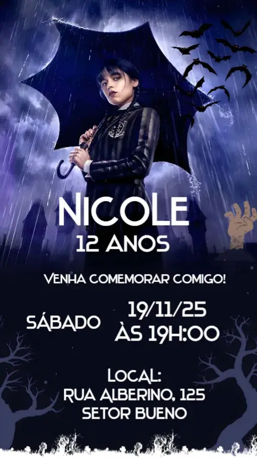 Convite Wandinha