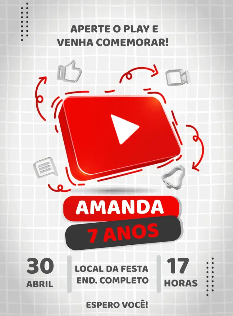Convite Youtube Video