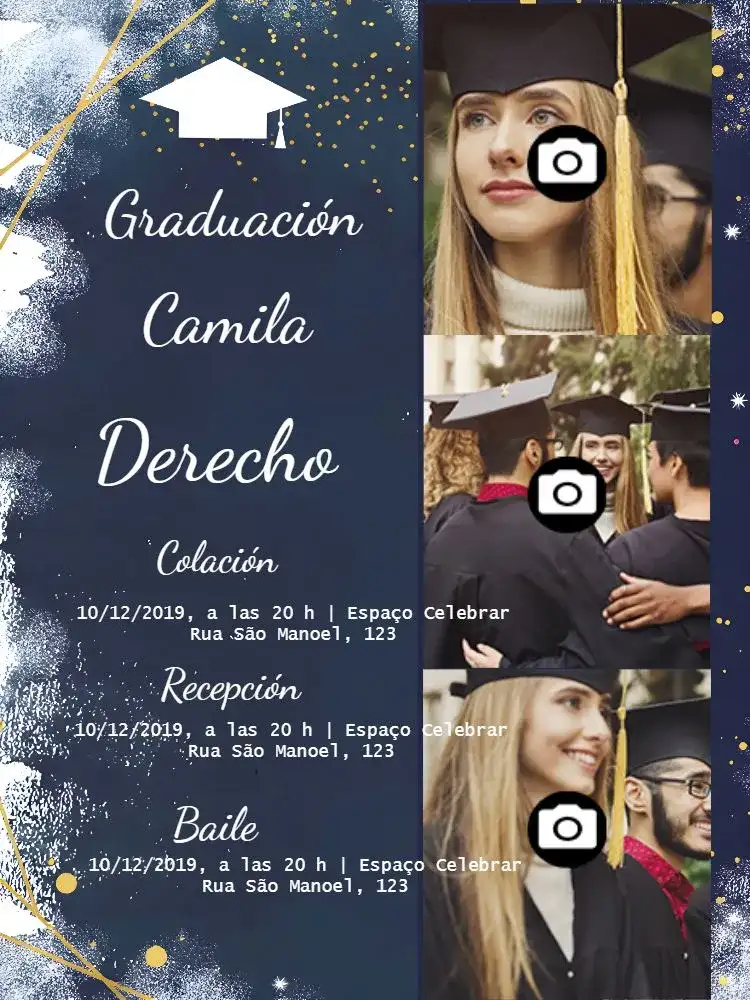 Invitación Digital Graduación de Secundaria - Celebra tu Logro | Convitede