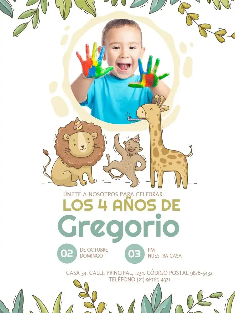 10 Años Con Foto Infantil - Aniversario Infantil | Convitede