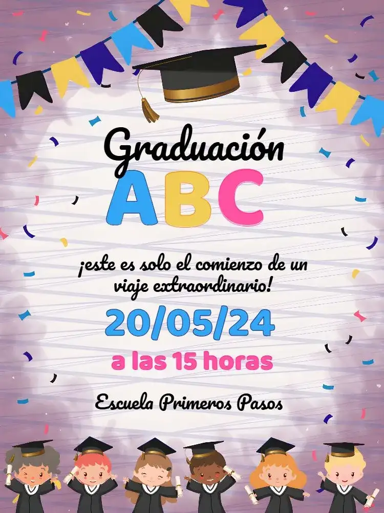 Invitación de Graduación: Celebra con Estilo y Alegría | Convitede